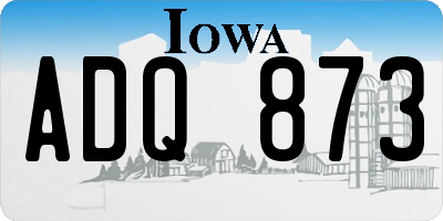 IA license plate ADQ873