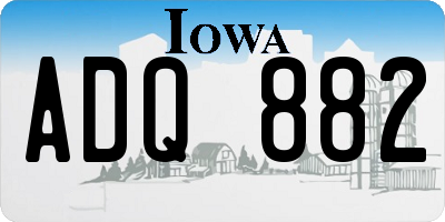 IA license plate ADQ882
