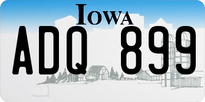 IA license plate ADQ899