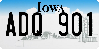 IA license plate ADQ901