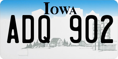 IA license plate ADQ902