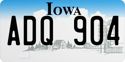 IA license plate ADQ904