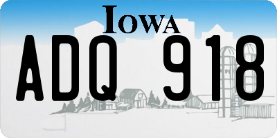 IA license plate ADQ918