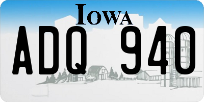 IA license plate ADQ940