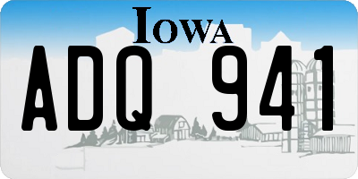 IA license plate ADQ941