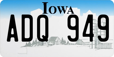 IA license plate ADQ949