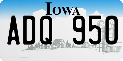 IA license plate ADQ950