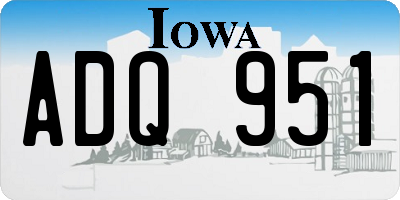 IA license plate ADQ951
