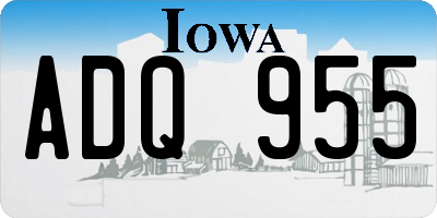 IA license plate ADQ955
