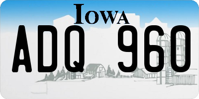 IA license plate ADQ960