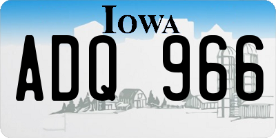 IA license plate ADQ966