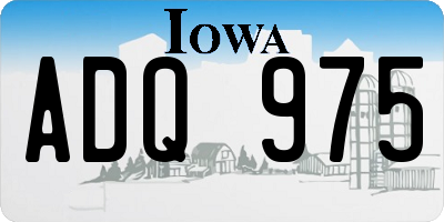 IA license plate ADQ975