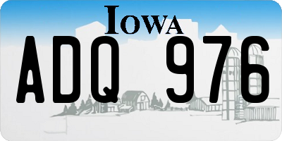 IA license plate ADQ976
