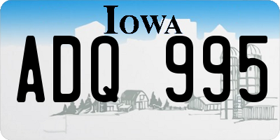 IA license plate ADQ995