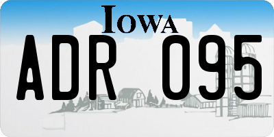IA license plate ADR095