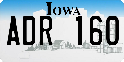 IA license plate ADR160