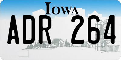 IA license plate ADR264
