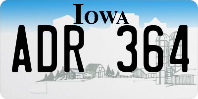 IA license plate ADR364