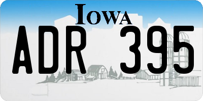 IA license plate ADR395