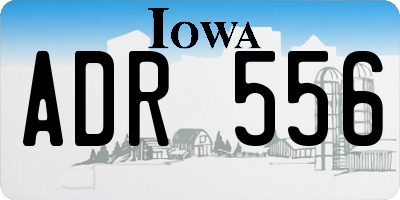 IA license plate ADR556