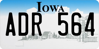 IA license plate ADR564