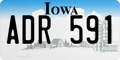 IA license plate ADR591