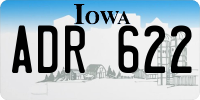 IA license plate ADR622