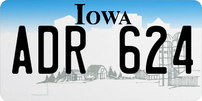 IA license plate ADR624