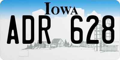 IA license plate ADR628