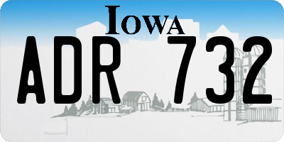 IA license plate ADR732