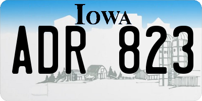 IA license plate ADR823