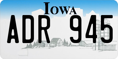 IA license plate ADR945