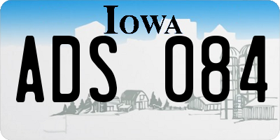IA license plate ADS084