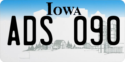IA license plate ADS090