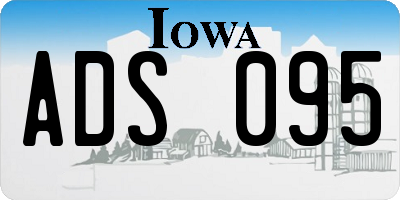 IA license plate ADS095