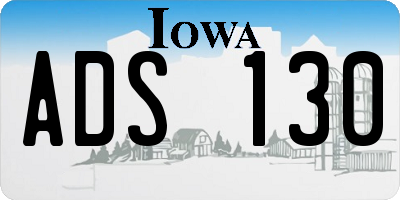 IA license plate ADS130