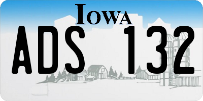 IA license plate ADS132