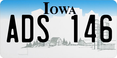 IA license plate ADS146