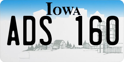 IA license plate ADS160