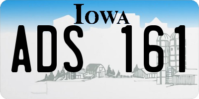 IA license plate ADS161