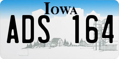 IA license plate ADS164