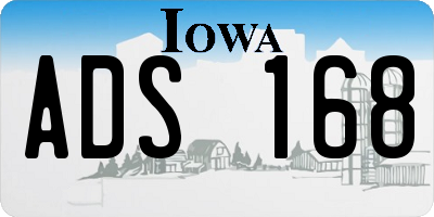 IA license plate ADS168