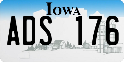 IA license plate ADS176