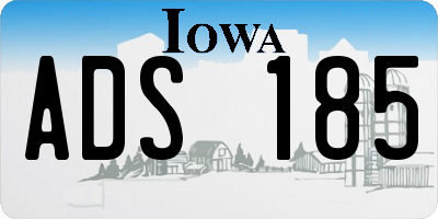 IA license plate ADS185