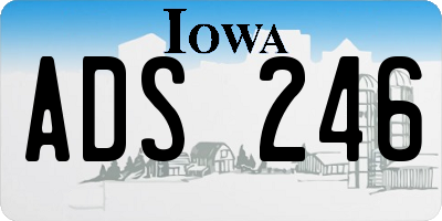 IA license plate ADS246