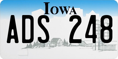 IA license plate ADS248