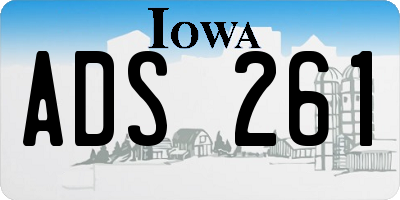 IA license plate ADS261