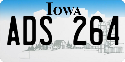 IA license plate ADS264