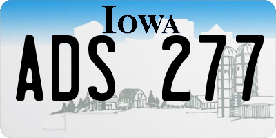 IA license plate ADS277