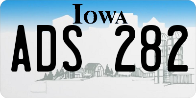 IA license plate ADS282